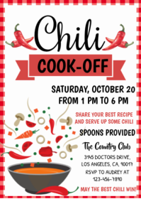White Chili Cook-Off Event A6 Template