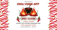 สีขาว Chili Cook-Off Event Ibinahaging Larawan sa Facebook Template