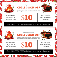 White Chili Cook Off Fundraiser Publicación de Instagram Template