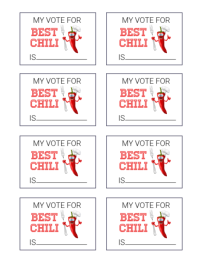 White Chili Cook-Off Voting Volante Template