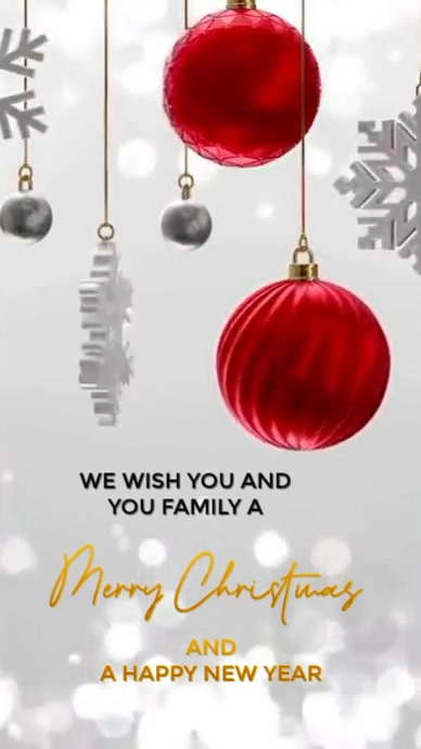 Plantilla de White Joyful Christmas And New Year Greetings Digital ...