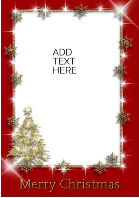 White Joyful Christmas Background Design Template  A2