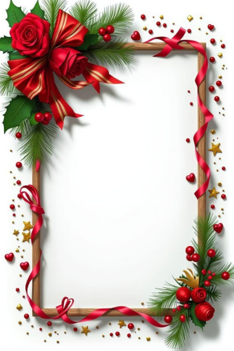 Copy of White Joyful Christmas Background Frame Poster | PosterMyWall