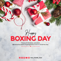 White Joyful Christmas Boxing Day Square (1:1) template
