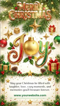 White Joyful Christmas Celebration Instagram Story template