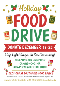 Biały Holiday Food Drive A4 Template
