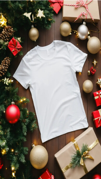 White Joyful Christmas Frame Card Background  Instagram Story template