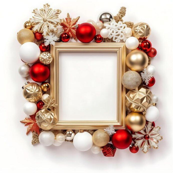 Plantilla de White Joyful Christmas Frame Instagram Post | PosterMyWall