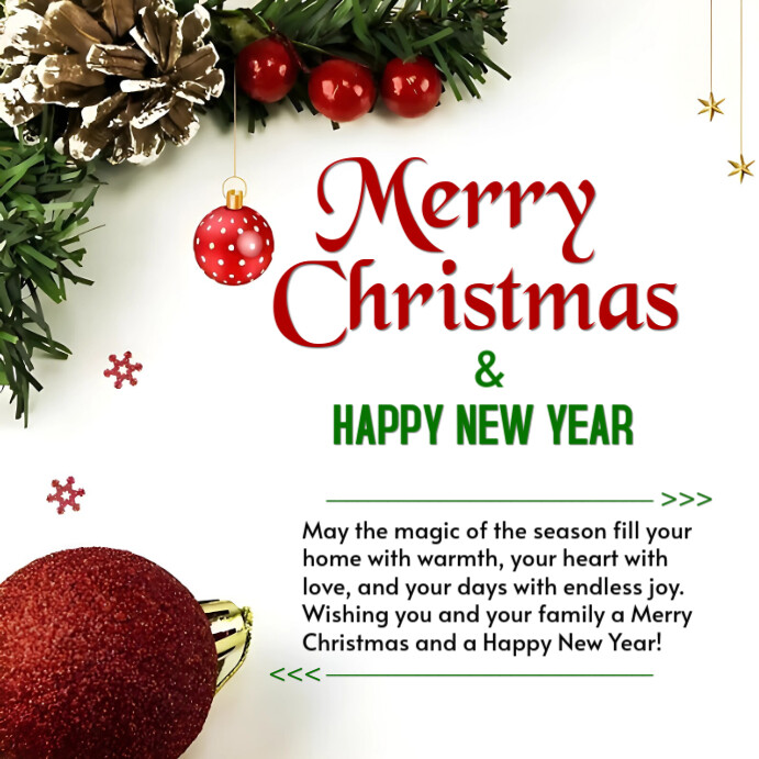 Copy of White Joyful Christmas Greeting Card Instagram Post | PosterMyWall