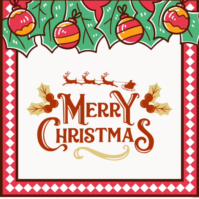 Copy of White Joyful Christmas Greeting Card Instagram Post | PosterMyWall