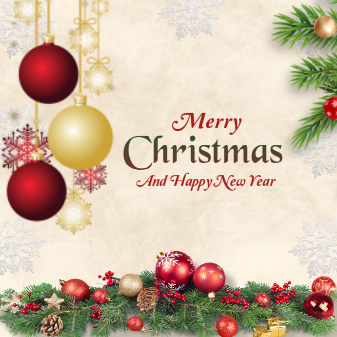 Copy of White Joyful Christmas Greetings Card Instagram Post | PosterMyWall