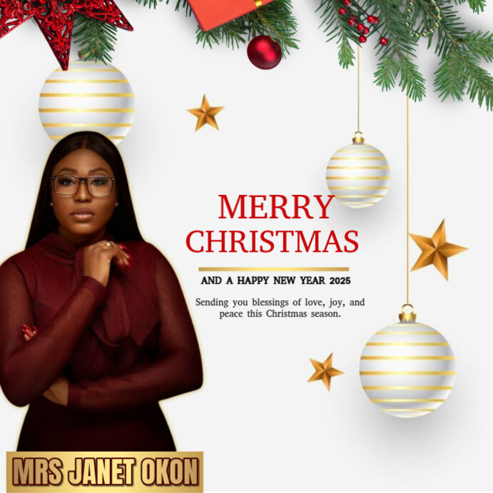 Copy of White Joyful Christmas Greetings Instagram Post | PosterMyWall