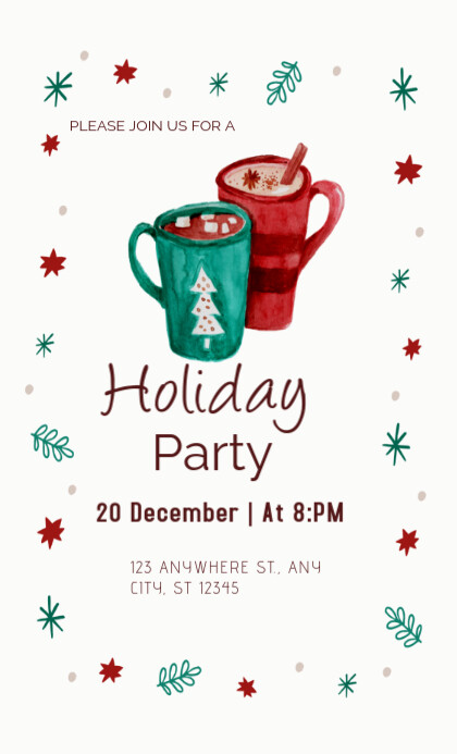 White Joyful Christmas Holiday Party Us Legal template