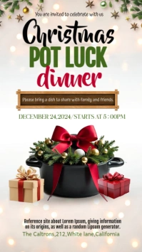 White Joyful Christmas Instagram Story template