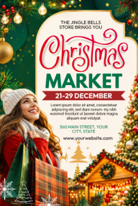 Blanco Christmas Market 海报 Template