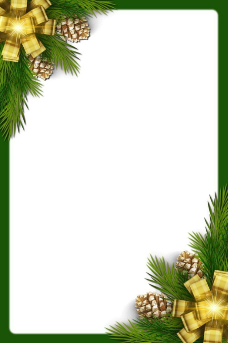 Modèle White Joyful Christmas Ornaments Border Frame Poster | PosterMyWall