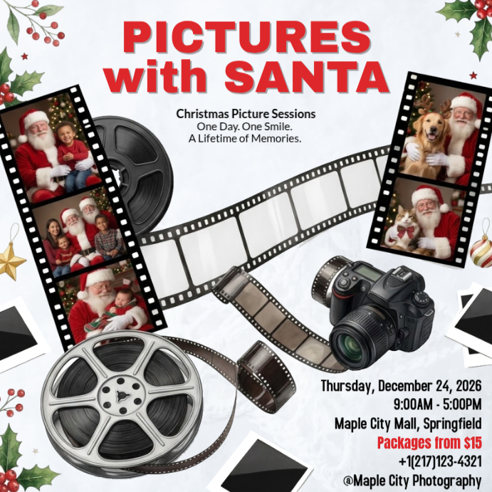 Christmas Photography Session Template | PosterMyWall