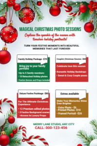 White Joyful Christmas Photoshoot Flyer Pinterest Graphic Pinterest-grafik template