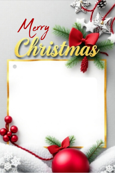 Copy of White Joyful Christmas Poster | PosterMyWall