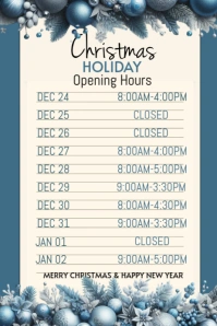 White Joyful Christmas Poster template