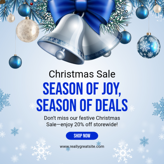 Copy of White Joyful Christmas Sale Instagram Post | PosterMyWall
