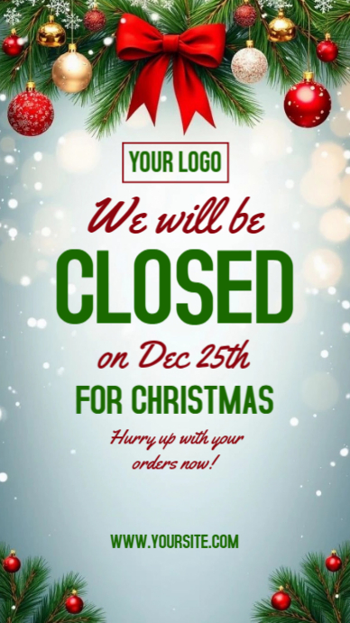 White Joyful Christmas Sales  Digital Display (9:16) template