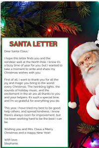 White Joyful Christmas Santa  Pinterest Graphic Ihluzo le-Pinterest template