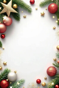 White Joyful Christmas Template Poster