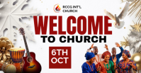 White Church Welcome Event Facebook Event Cover Template