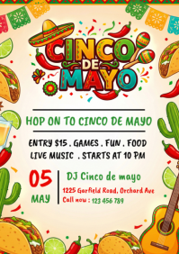Weiß Cinco de Mayo Celebration A4 Template