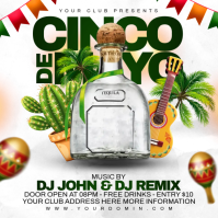White Joyful Cinco de Mayo Celebration Instagram Post template