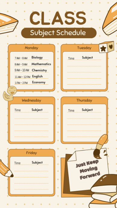 Subject Module. Time Table White Joyful Class Subject Schedule Template | Cute Printable School ...