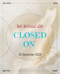 White Joyful Closed  Instagram Portrait template