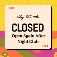 สีขาว Closed Sign Iphosti le-Instagram Template
