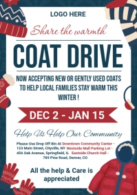 White Joyful Coat Drive  A4 template