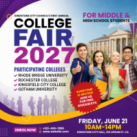 White College Fair Message Instagram Template