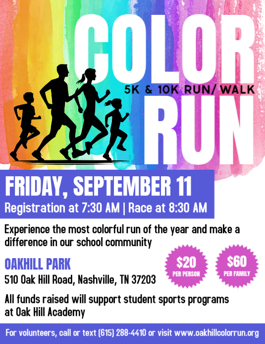 White Color Run Event Flyers Template | PosterMyWall