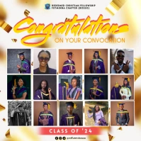 White Joyful Colourful Convocation Ceremony Flyer Instagram Post template