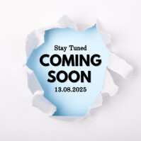White Joyful Coming Soon Instagram Post template