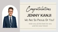 White Joyful Congratulations  Digital Display template