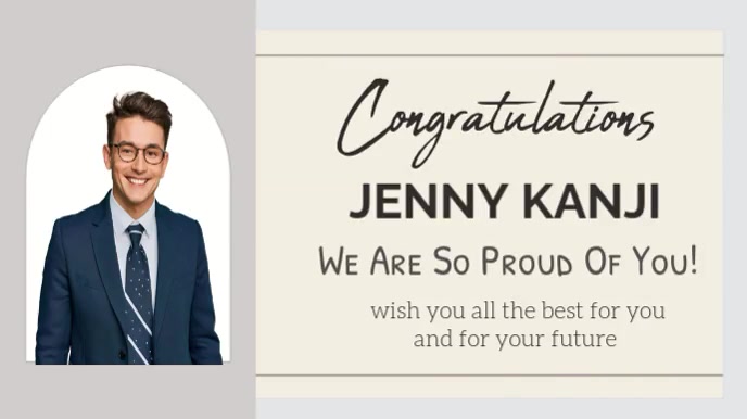 Copy of White Joyful Congratulations Digital Display | PosterMyWall