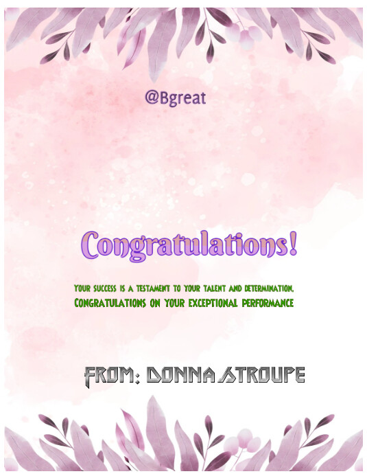White Joyful Congratulations Flyer (us Letter) Template | PosterMyWall