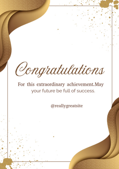Copy of White Joyful Congratulations Post A4 | PosterMyWall