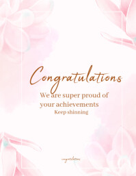 White Joyful Congratulations Templates  Flyer (us Letter)