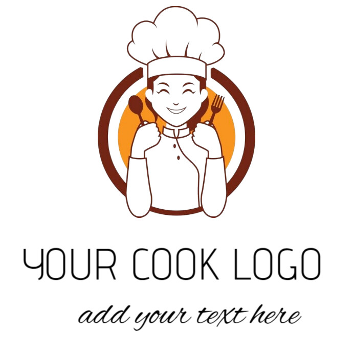 Plantilla de White Joyful Cook Logo | PosterMyWall