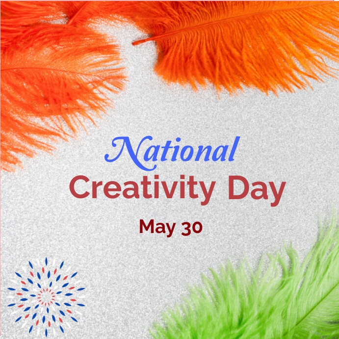 White Joyful Creativity Day Instagram Post Template | PosterMyWall