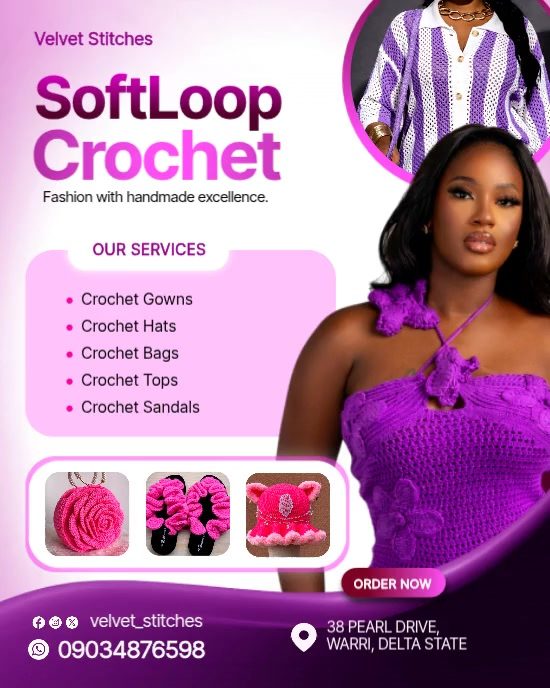 Crochet Fashion Template | PosterMyWall