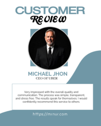 White Joyful Customer Review Instagram Portrait template