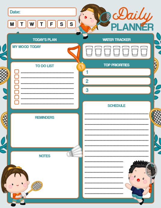 White Joyful Daily Planner Flyer Template | PosterMyWall