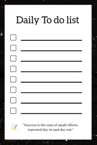 Task Poster Complete Daily planner task poster Template | PosterMyWall